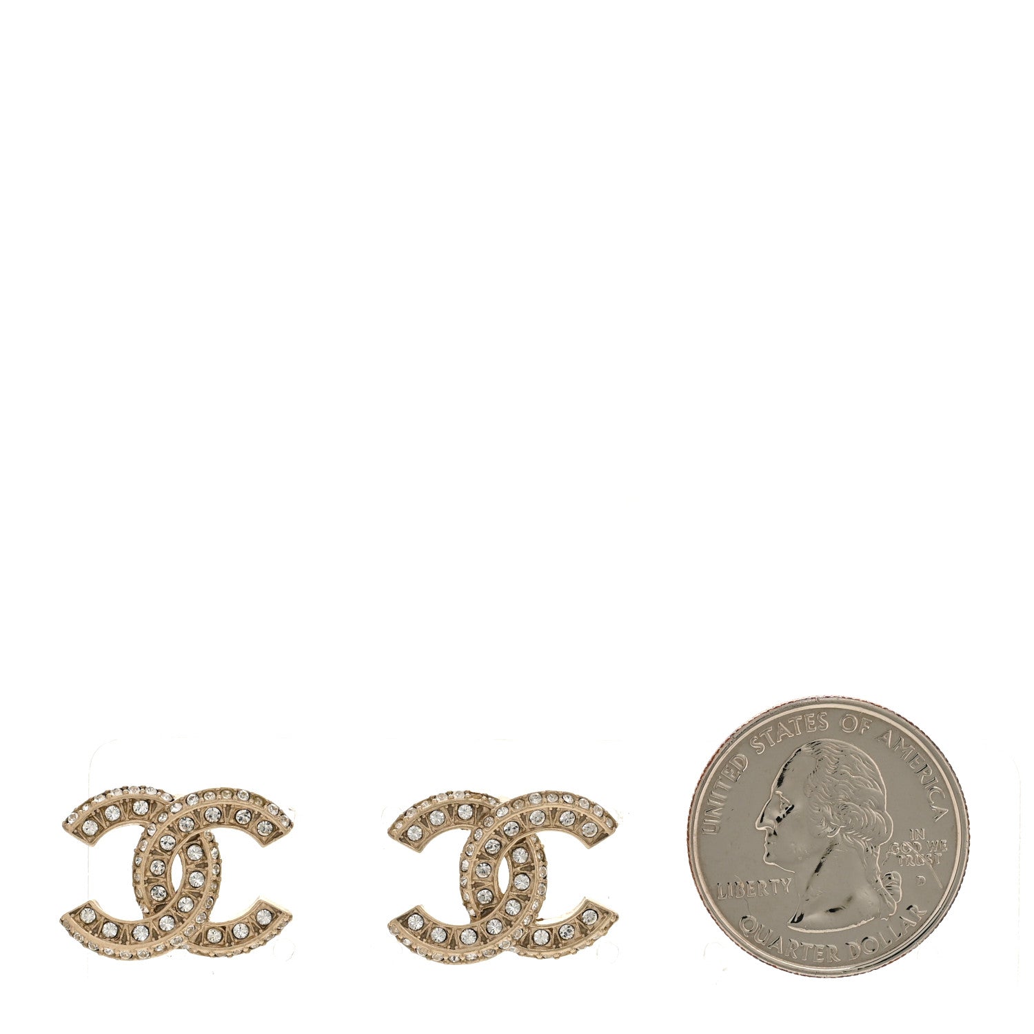 シャネル クリスタルタイムレス CC ピアス ライトゴールド(代金引換)