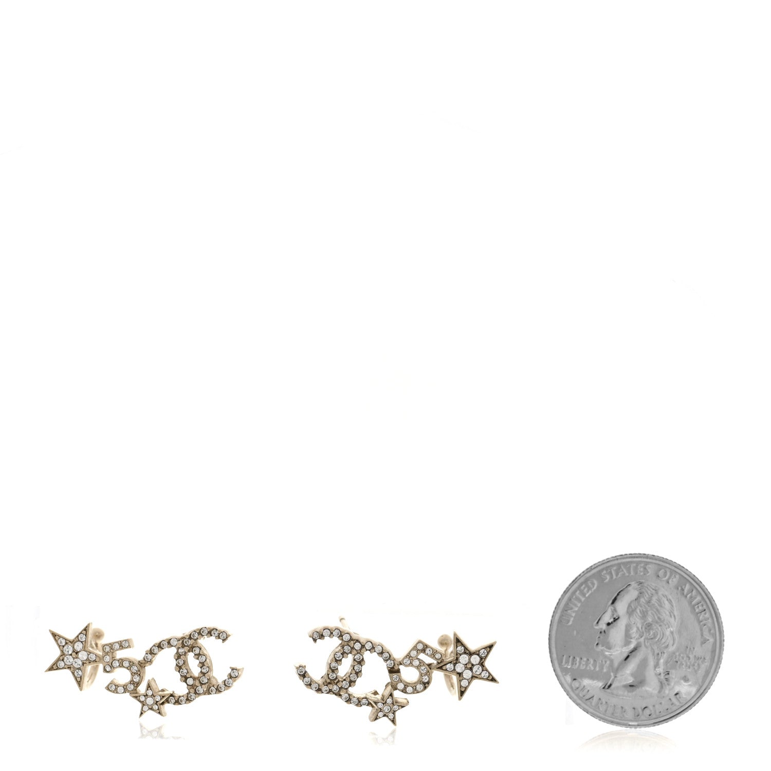 シャネル クリスタルスター 5カラット ピアス ゴールド(代金引換)